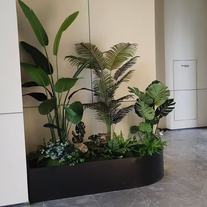 Bionic Flower Box Set Combination Fake Flower Plant Restaurant Cafe Green Plant Partition Sales Office Decoration