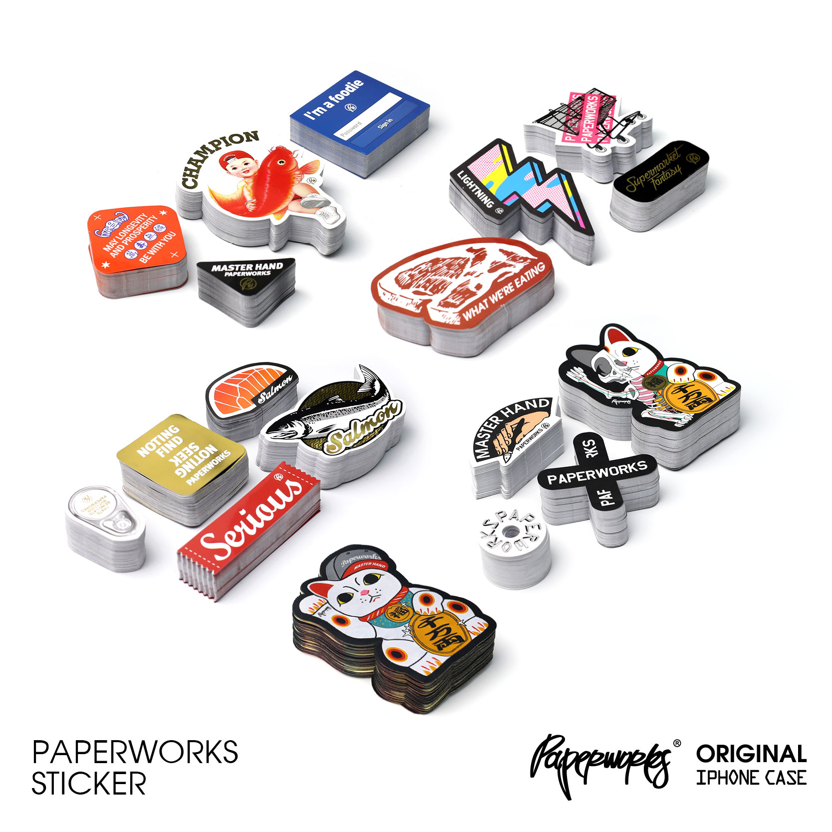 PAPERWORKS] Original suitcase sticker Guitar Skateboard Waterproof Sticker