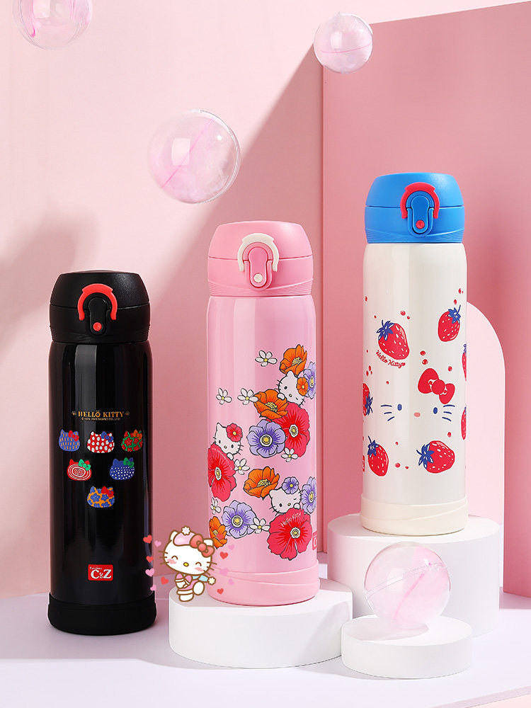 Hello Kitty children's insulation cup stainless steel elementary school students direct drinking water cup kindergarten male and female baby portable kettle bottle