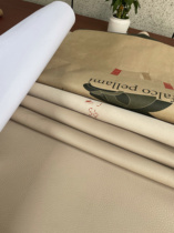 Italian falco beige shrink-grained goatskin genuine leather material about 1 6mm soft