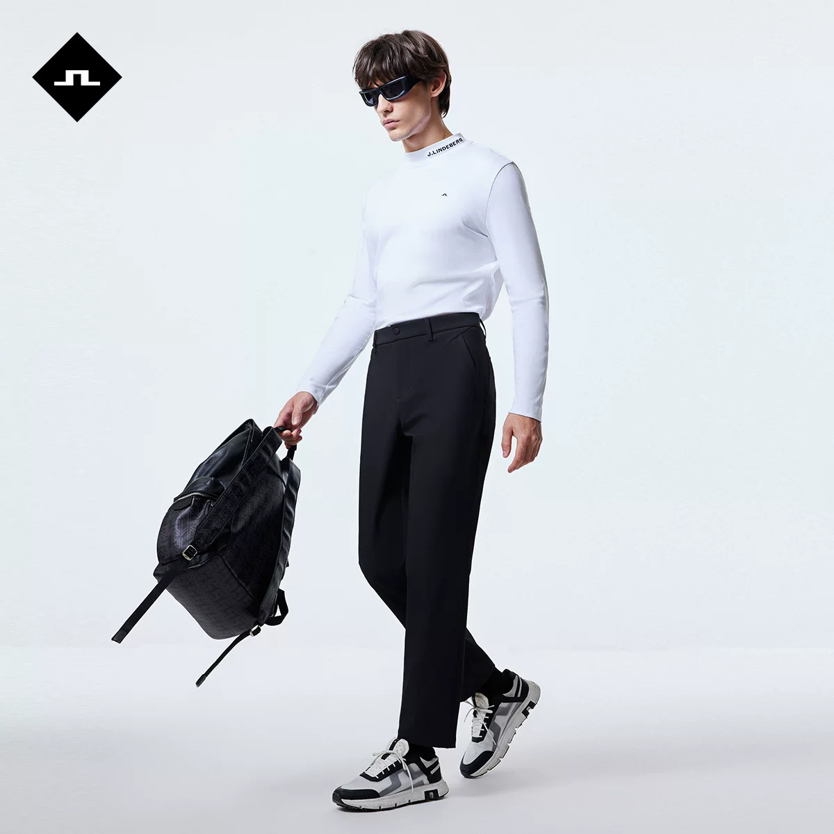 SPRING/SUMMER мужские кожезаменители JLINDEBERG, комфортные, эластичные, простой casual штаны с молнией