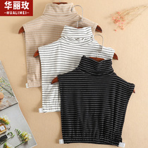 Fake collar children Joker fake collar new knitted striped turtleneck fake sweater fake collar warm collar autumn and winter