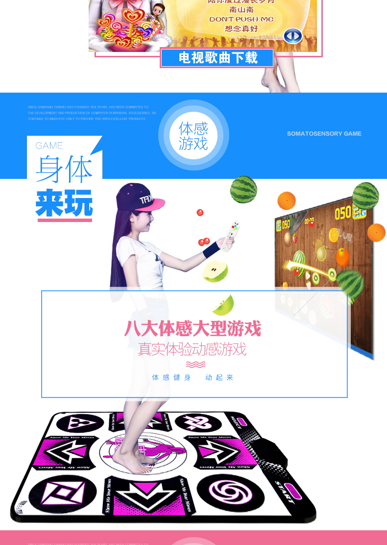 Kang Li HD không dây cảm ứng nhảy mat đơn TV máy tính dual-sử dụng dày giảm cân nhảy múa máy nhà thảm nhảy chơi game