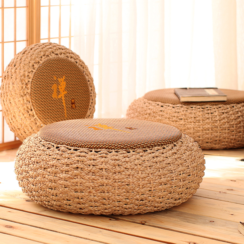 Usd 54 68 Anese Style Cushion Futon Straw Round Tatami Floor Anese Style Cushion Futon Straw Round Tatami Floor Mats Thickening Meditation Mat Home Sitting Pier