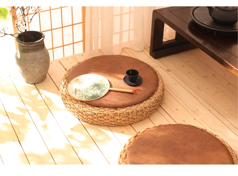 Mây dệt chiếu đệm kiểu Nhật Bản trên thảm trải sàn Futons ngồi đệm thiền thờ phượng Phật pad Zen - Ghế đệm / đệm Sofa giá đệm ghế sofa gỗ