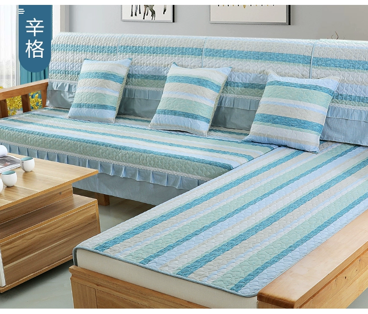 Châu Âu vải bông sofa đệm sofa bìa khăn Four Seasons chung bộ bao gồm tất cả các phổ quát toàn tối giản bìa đệm hiện đại - Ghế đệm / đệm Sofa