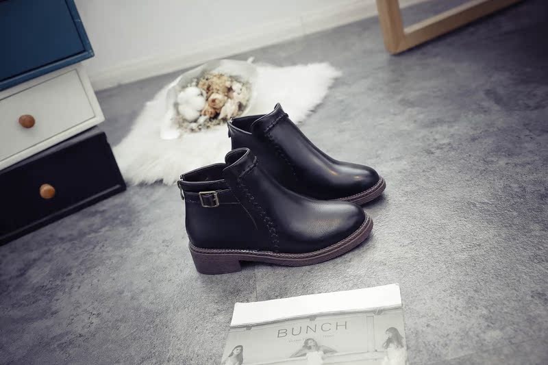 Booties giày nữ mùa thu đông 2018 boot cao cổ nữ
