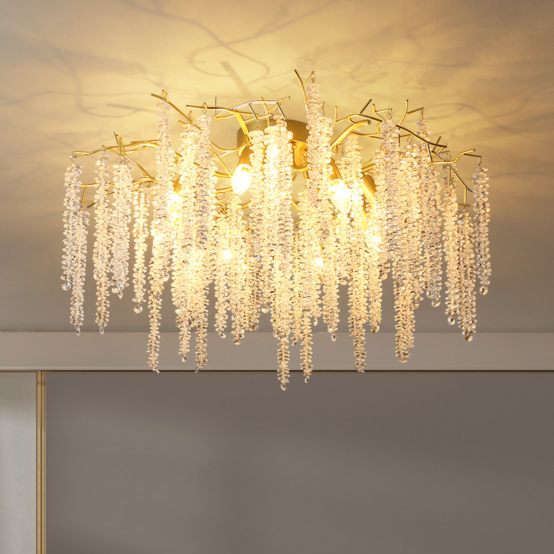 法式水晶吸顶灯客厅美式金色卧室房间大气设计师轻奢餐厅中山灯具