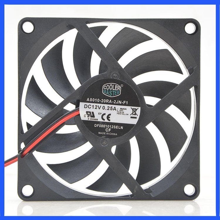 Cool Extreme 8cm 12V 0 25A 8010 A8010-20RA-2JN Motherboard Ultra Thin Silent Fan