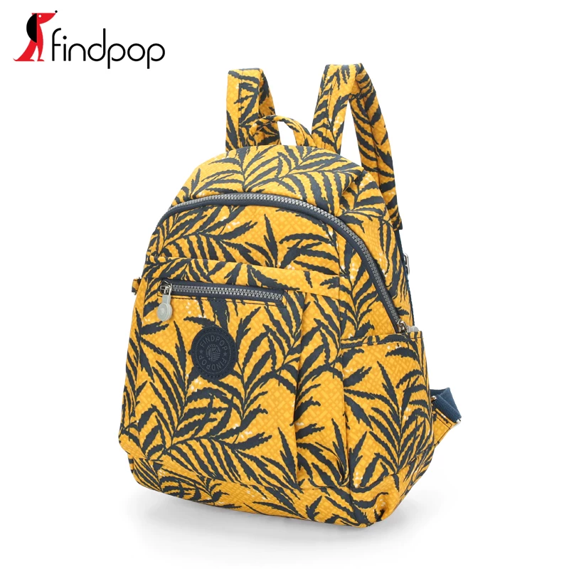 [Clearance does not return] Findpop waterproof nylon printed backpack female light canvas backpack