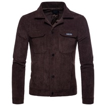 American corduroy coat men's spring and autumn foreign trade casual slim Korean fashion men Joker jacket men's thin
