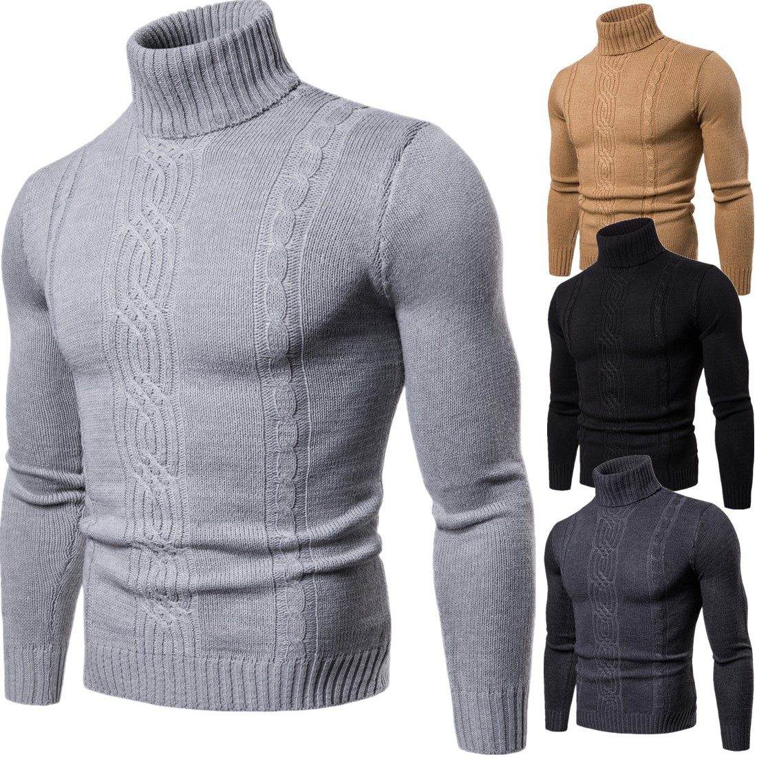 High turnover sweater male 2022 new autumn and winter Korean version Chauded knitted sanitary clothes jacquard cover headman jacket for undershirt