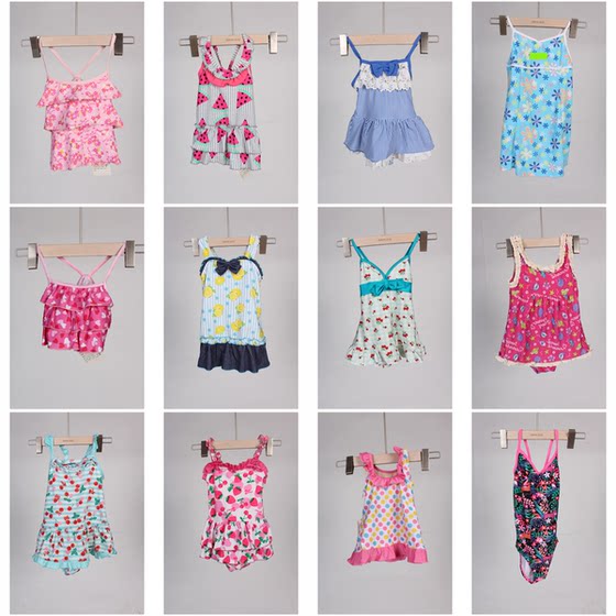 
YW184 vintage beach vacation style swimming children's summer cute children's fun swimsuit swimsuit swimsuit swimsuits and trousers