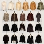 Vintage vintage retro cơ bản đơn giản hoang dã mùa đông ấm áp áo khoác phiên bản Hàn Quốc của lông thỏ thật cỏ 399-2 áo lông cừu chính hãng
