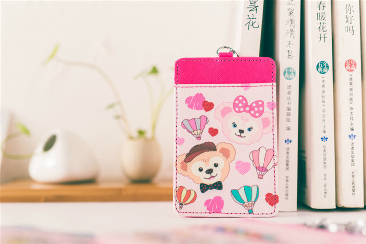 Meng Meng pudding chó con chó tai lớn Gemini Melody phim hoạt hình dễ thương pu thẻ set 0.04 kg ví đựng thẻ mini
