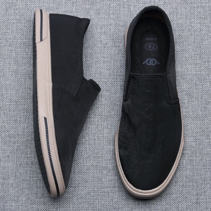 Tide brand canvas shoes men's 2021 new one pedal lazy men's shoes all-match breathable old Beijing casual sports shoes