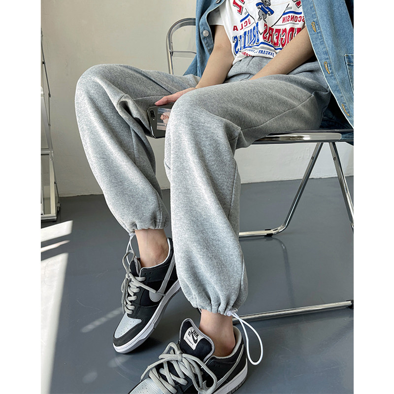 Pregnant women's sports pants spring, autumn and winter 2022 new outer wear thin drawstring adjustable harem pants trousers