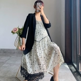 Платье для беременных, юбка, свежая летняя одежда, длинное платье-комбинация, цветочный принт, свободный крой, средней длины, городской стиль