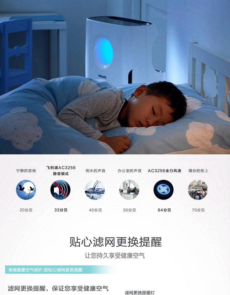 Máy lọc không khí gia đình Philips ngoài khử mùi formaldehyd PM2.5 phòng ngủ trong nhà khói thuốc phụ AC3256 máy lọc không khí xiaomi mi air purifier 3h