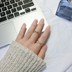 Khác nhau S14 "nói hallo" vòng hợp kim tối giản chéo thiết kế rỗng cá tính nhan cuoi Nhẫn