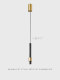 Italian Minimalist All-Copper Small Pendant Lamp Bedside Lamp Creative Art Designer Style Long Strip Home Bedroom Brass Lamp