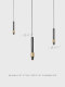 Italian Minimalist All-Copper Small Pendant Lamp Bedside Lamp Creative Art Designer Style Long Strip Home Bedroom Brass Lamp