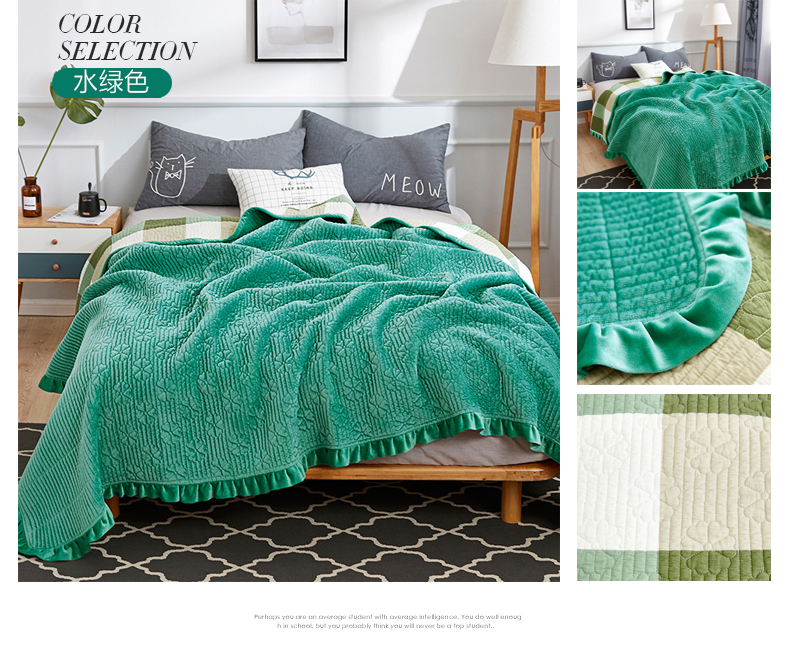 Pha lê nhung một mặt cotton hai mặt trải giường một miếng bông trải chiếu bông trải giường lớn ga nệm
