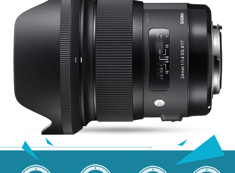 Ống kính Sigma Canon 24mm F1.4 DG HSM Art khẩu độ lớn ống kính tiêu cự cố định góc rộng Sony Kangkou ống lens canon