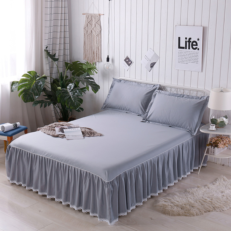 Khăn trải giường thực hiện trong một miếng bông ren giường váy cotton mùa xuân nệm boot tấm vải liệm 100% - Trang bị tấm ga trải giường spa