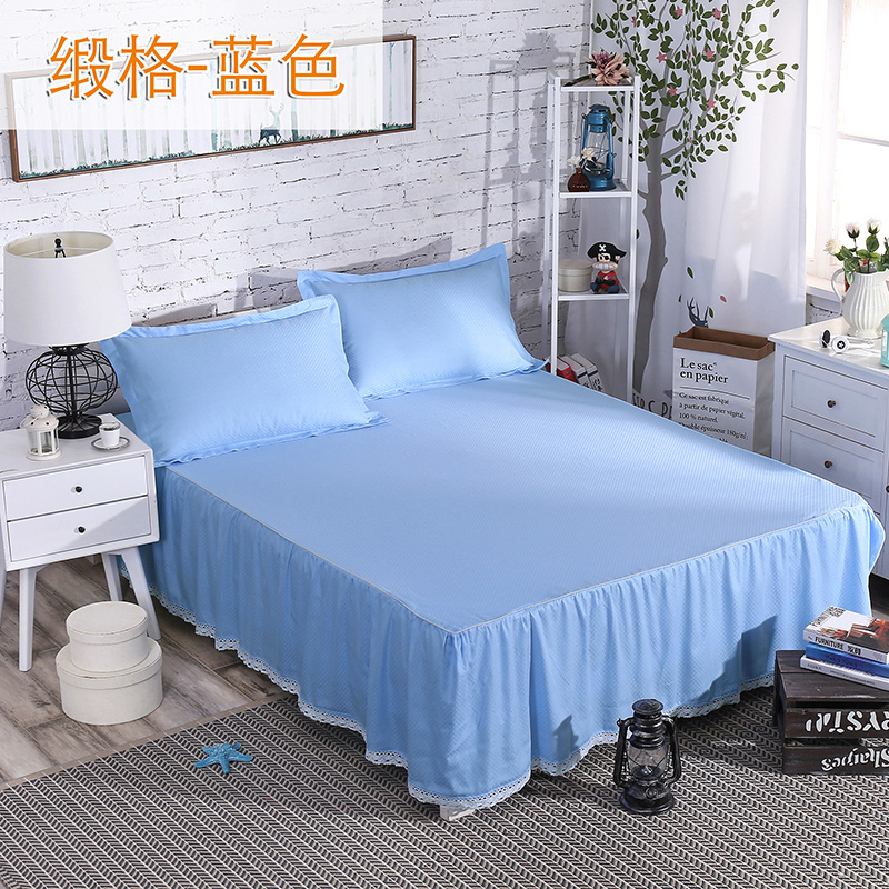 Trải giường cotton đơn mảnh giường loại váy cotton twill chăn mền Simmons 1.8 m giường gạo nệm bìa giường nhóm thứ tự