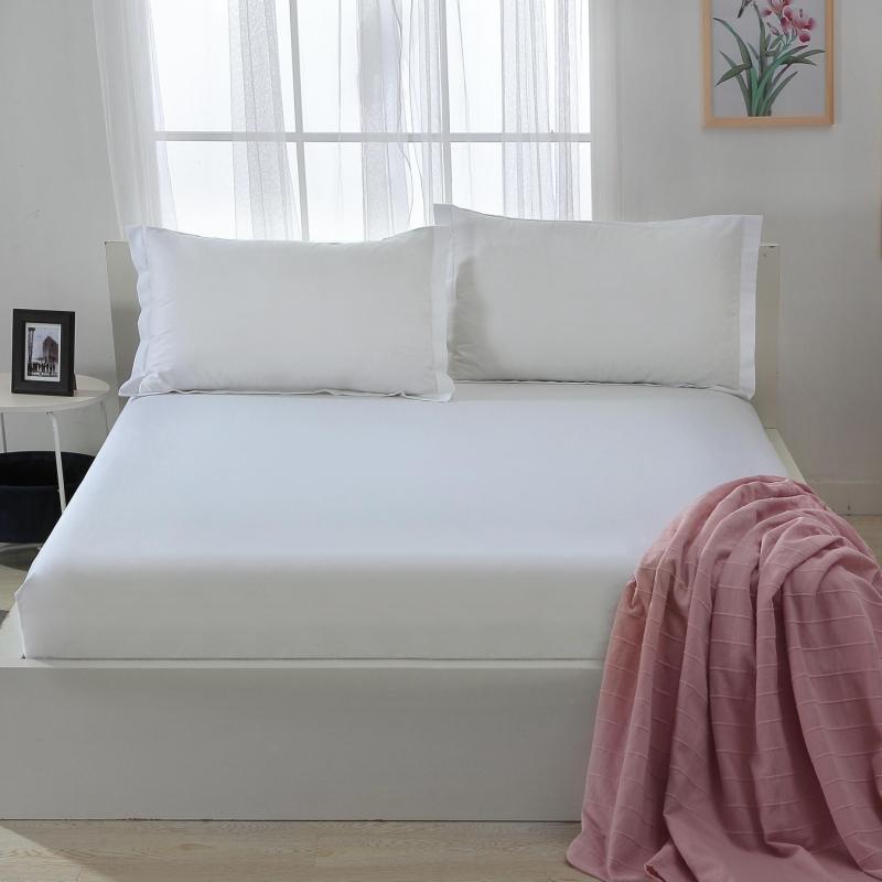 Giường đơn cotton Khăn trải giường cotton tùy chỉnh Simmons bọc nệm mã hóa màu đặc 1,8m trải giường Mẫu ga phủ giường