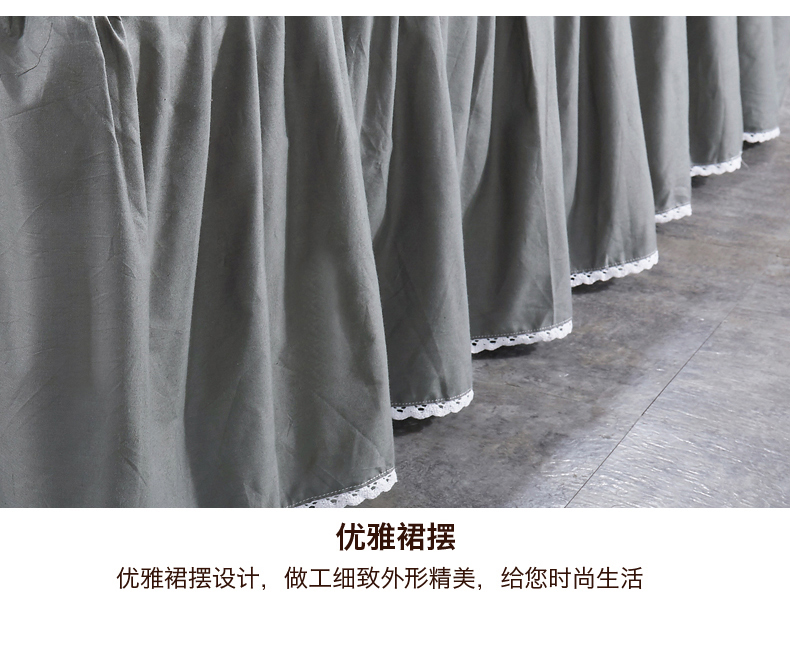 Khăn trải giường thực hiện trong một miếng bông ren giường váy cotton mùa xuân nệm boot tấm vải liệm 100% - Trang bị tấm ga trải giường spa