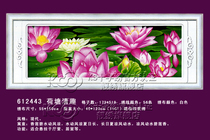 Clearing house KS cross embroidered lotus pond clear of 612443 (white cloth version) without printing