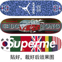 Skateboard sticker (accessories) double-warped skateboard reverse decal self-adhesive flower paper long board self-adhesive flower paper