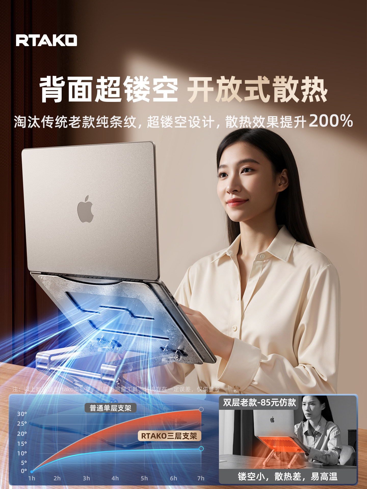 Laptop Stand for Dormitory and Office, Portable Vertical Bracket, Desktop Height-Adjustable Support, Cooling Radiator, Aluminum Alloy Base, Portable iPad Tablet Stand for Gaming Laptops