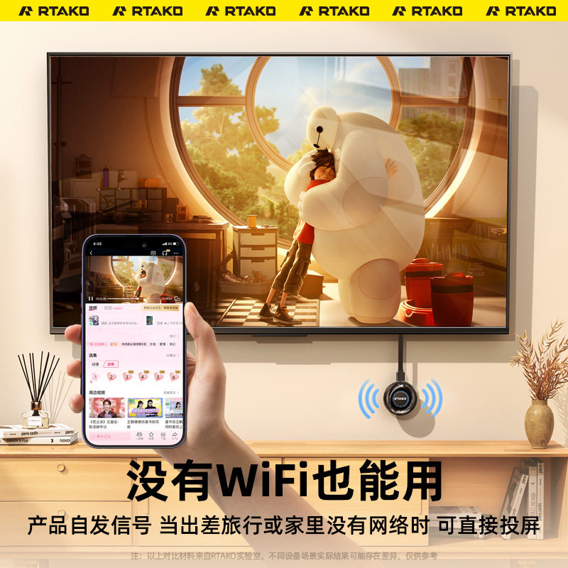 Conference Screen Projector Computer to Tv Wireless Mobile Screen Projection Display Converter HDMI Transmitter Same-Screen Device