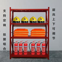Red fire storage rack Free combination storage shelf Paint shelf Store display rack Warehouse finishing shelf