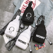 ins package bag inclined satchel male sport new street trend hip hop lovers chest bag woman single shoulder phone small backpack