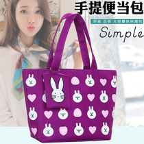 Waterproof Large Oxford Canvas Lunch Box Bag Hand Lunchbox Handbag Carry-on Small Cloth Bag With Rice Hand Carrying Mommy Bag