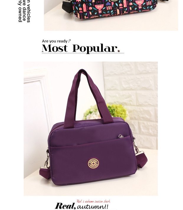Hàn quốc phiên bản của Oxford xếp nếp vai túi Messenger túi nylon chống thấm nước giản dị nữ túi thể thao du lịch xách tay túi xách túi xách cầm tay nữ