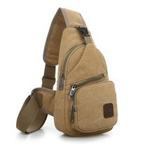 Mens Chest Bag Trendy Bag Diagonal Satchel Casual Canvas Man Bag Single Shoulder Bag Purse Small Backpack Chest Front Bag Cross Bunkman Bag