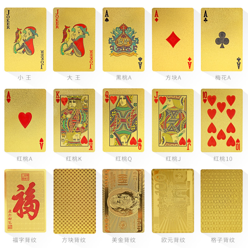 Native Hawking Playing Cards Gilded plastic Park Card Adult creative collection Waterproof gold foil plastic box Packaging