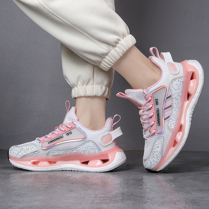 Zhouli Sports Shoes Women's Breathable Running Shoes Spring and Summer Mesh Fashion Casual Shoes Women's Lightweight Shock-Absorbing Running Shoes