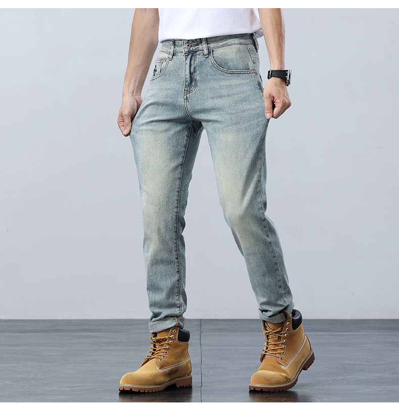 C3841 1420K QUẦN NAM AIMREAG MÙA HÈ PHỤC CỔ CỔ ĐIỂN THÊU HỌA TIẾT HOA THỜI TRANG NAM JEAN BÒ G04 SẢN PHẨM MỚI