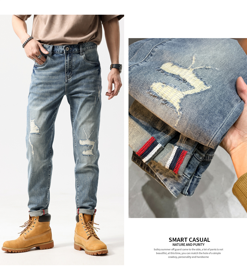 C3809 1380K QUẦN NAM AIMREAG DÁNG ÔM BODY GỢI CẢM SEXY MÙA HÈ PHỤC CỔ CỔ ĐIỂN THỜI TRANG NAM JEAN BÒ G04 SẢN PHẨM MỚI