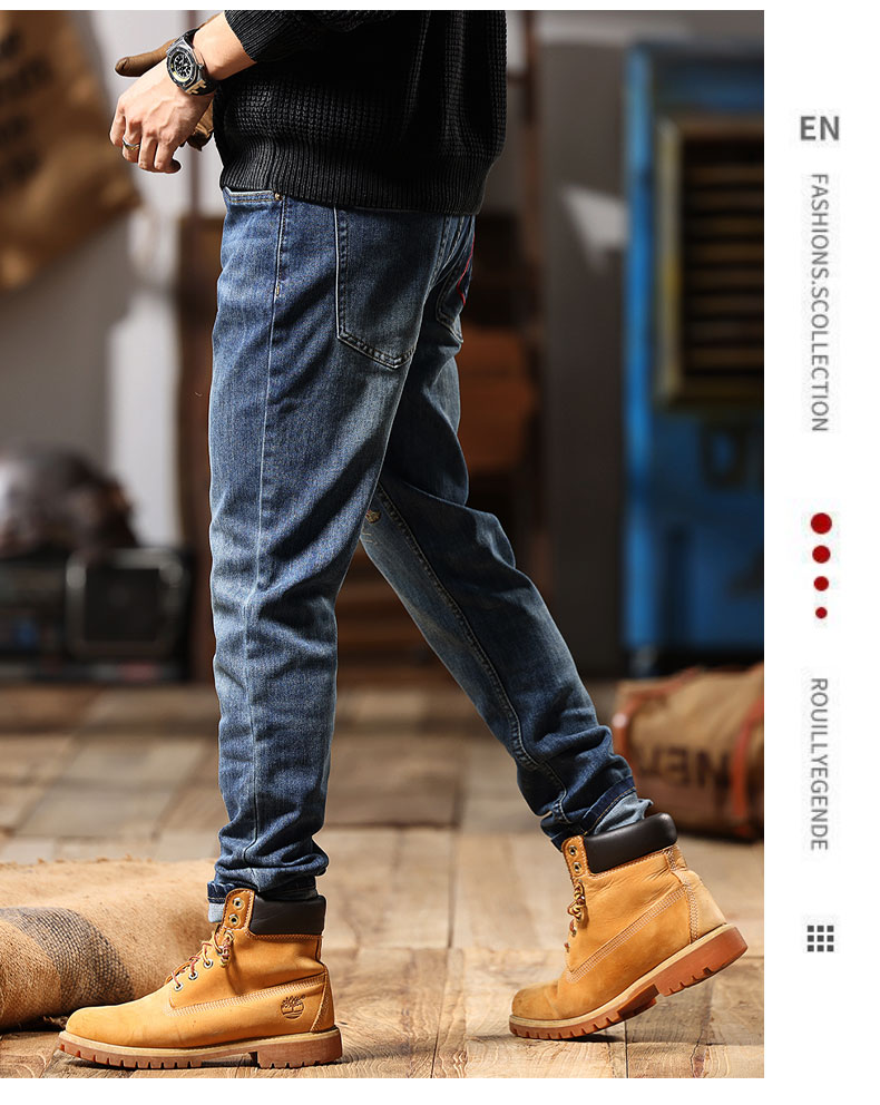 C3912 1520K QUẦN NAM AIMREAG DÁNG ÔM BODY GỢI CẢM SEXY THÊU HỌA TIẾT HOA THỜI TRANG NAM JEAN BÒ G04 SẢN PHẨM MỚI