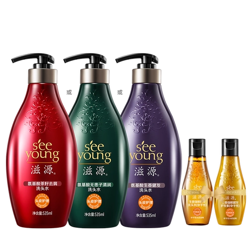 Шампунь на основе аминокислот с имбирем, питательный кондиционер, контроль жирного блеска, удаление перхоти