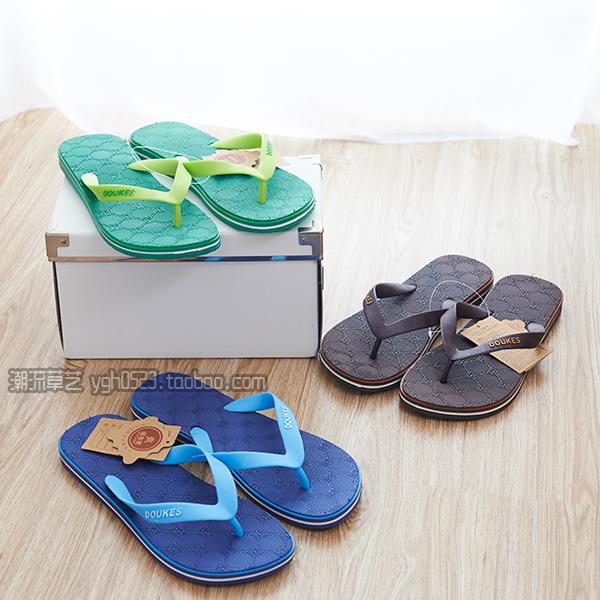 Mùa hè flip flops của nam giới phẳng với kỳ nghỉ dép bãi biển toe giày dép chống trượt và dép của nam giới giày ngoài trời