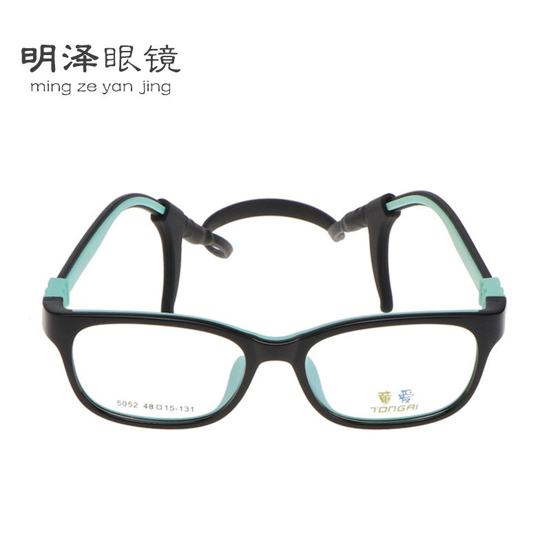 Mingze new children mirror soft silicone TR90 frame frame security anti-slip children's glasses 5052