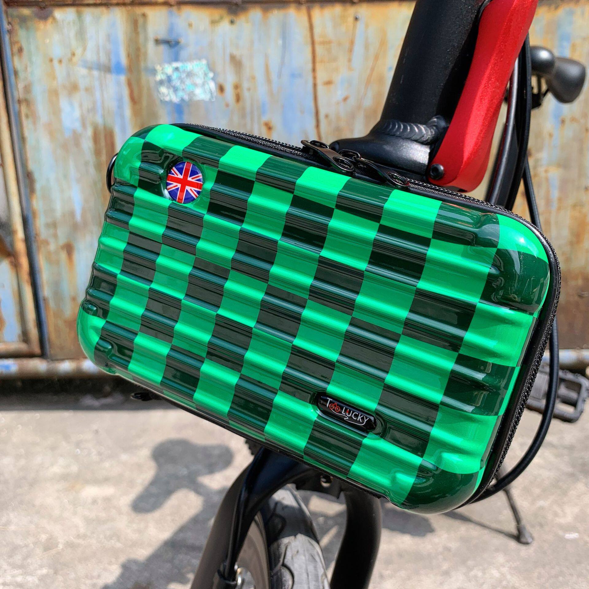 Bicycle front bag small cloth pig nose bag folding car mini suitcase head bag portable bag ABS PC cosmetic bag